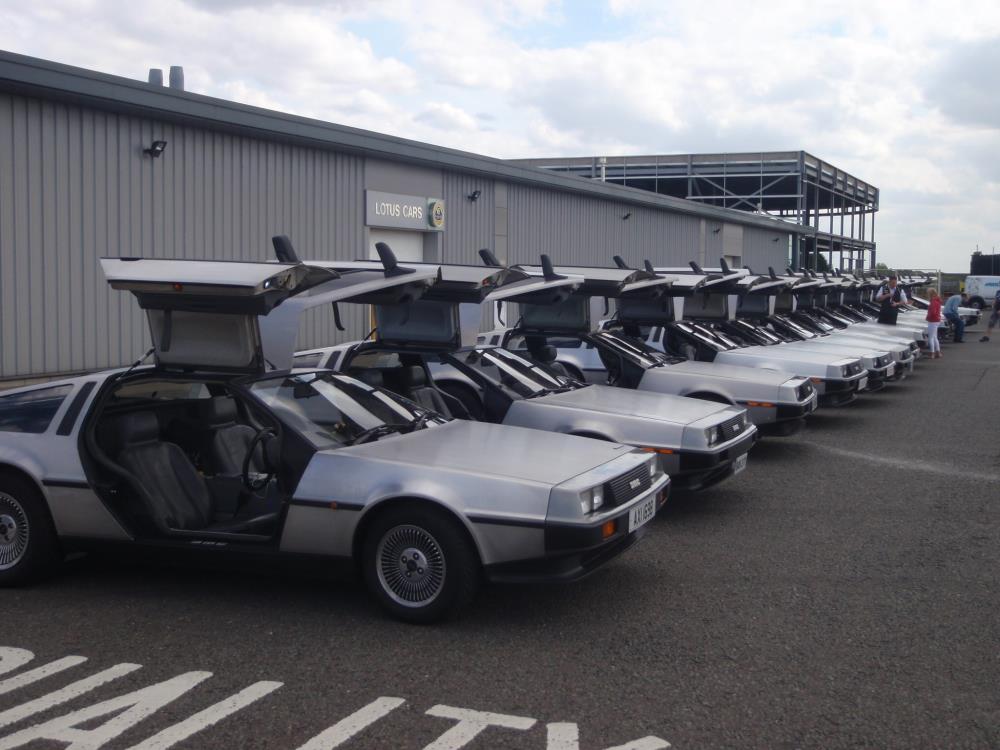 DeLoreans at Lotus Factory